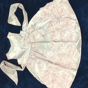 3T pink floral formal dress
